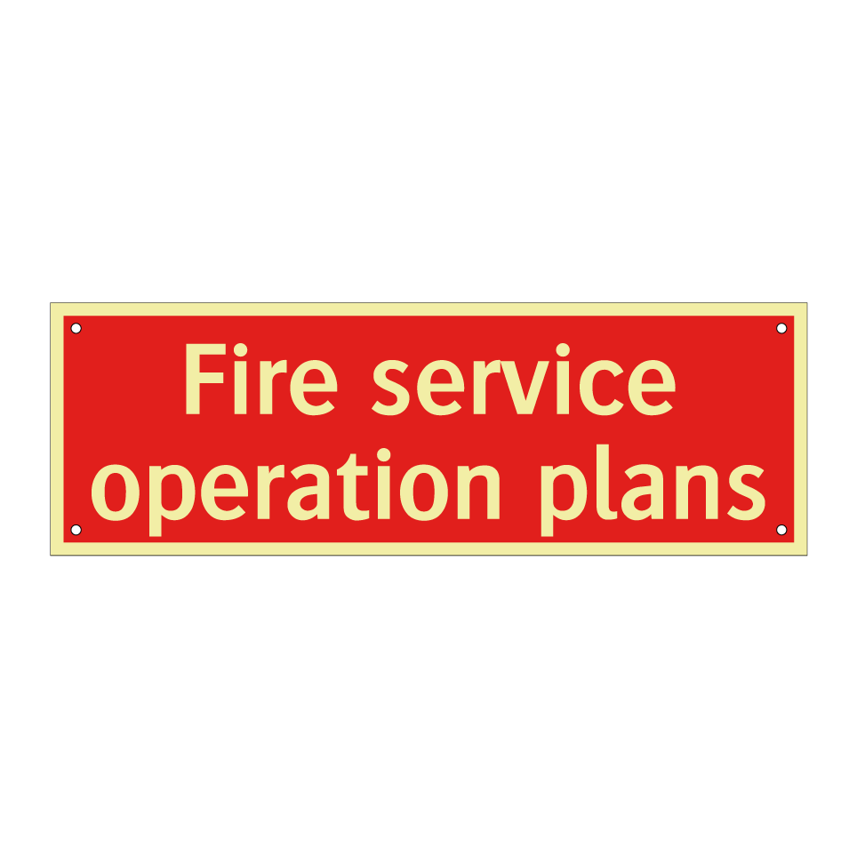 Fire service operation plans
