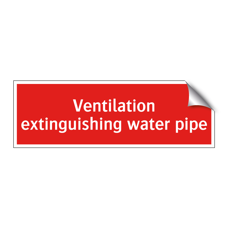 Ventilation extinguishing water pipe