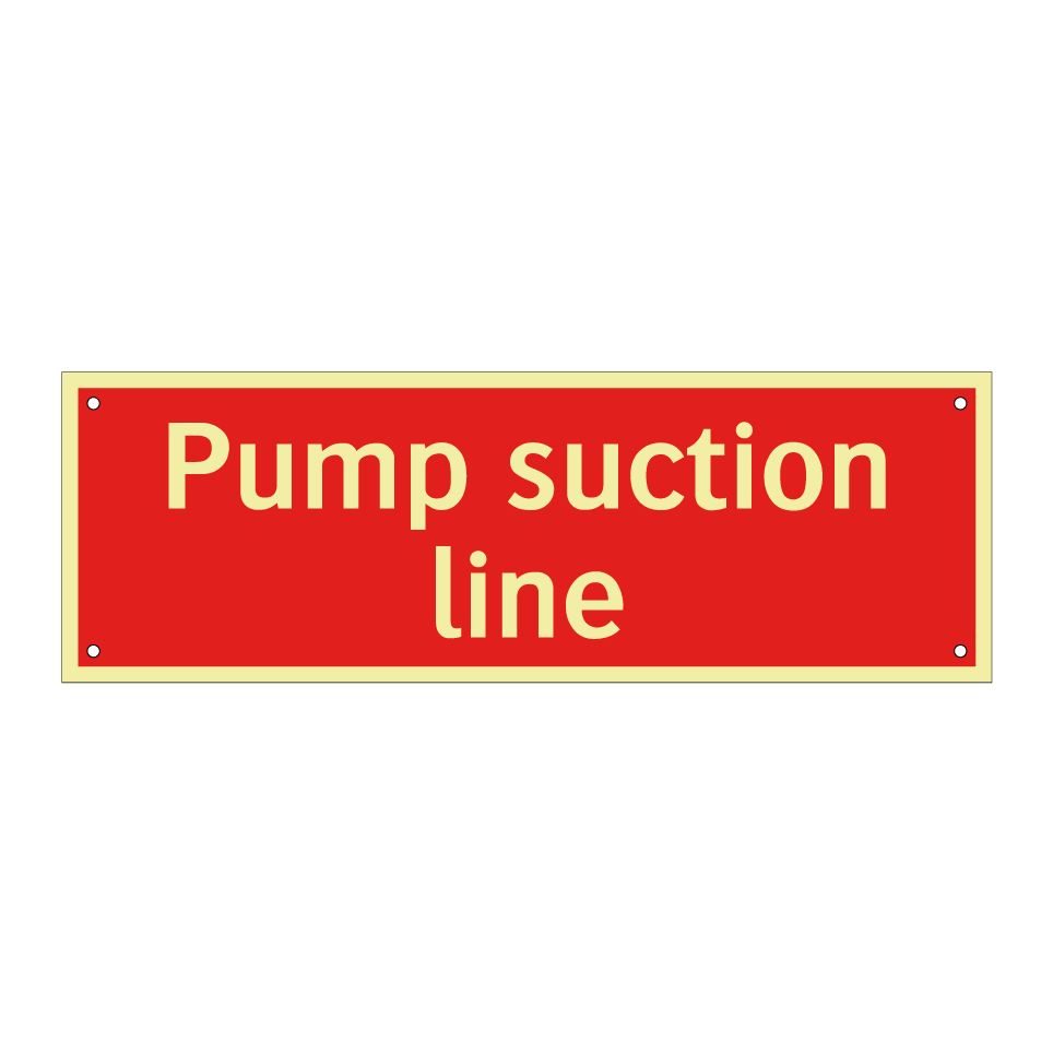 Pump suction line