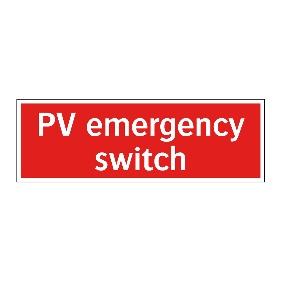 PV emergency switch