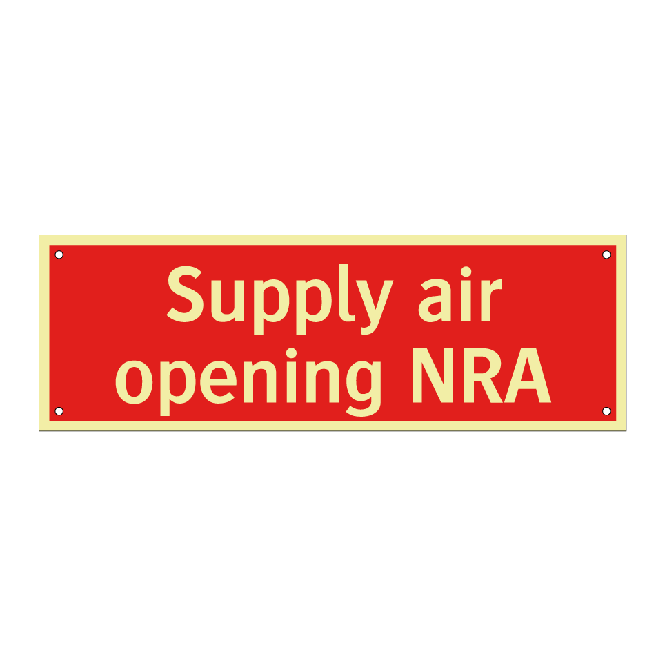Supply air opening NRA