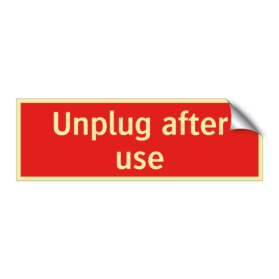 Unplug after use