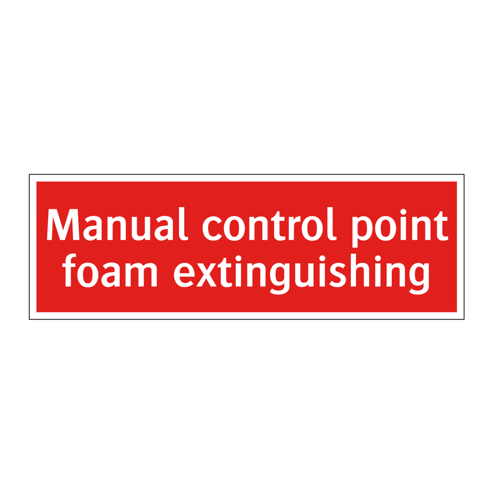 Manual control point foam extinguishing