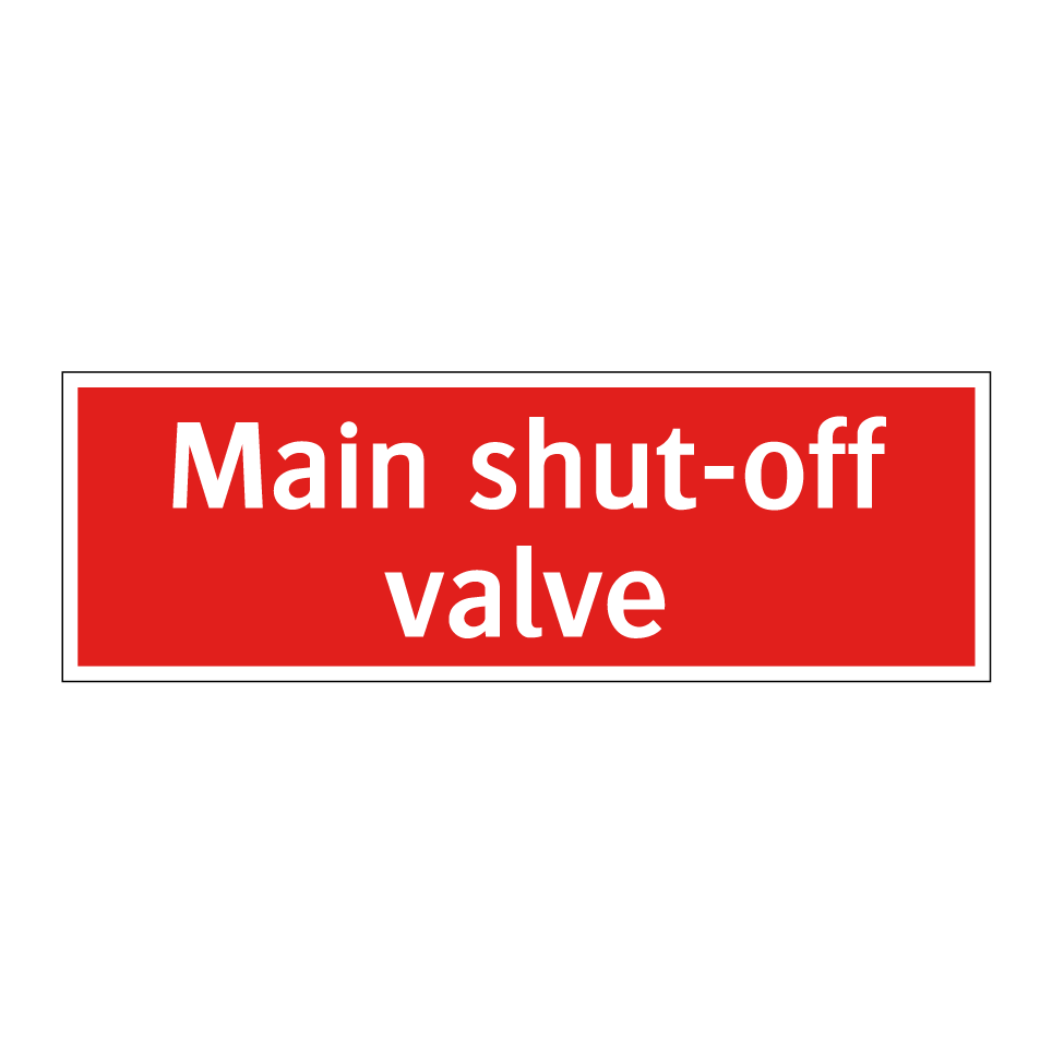 Main shut-off valve
