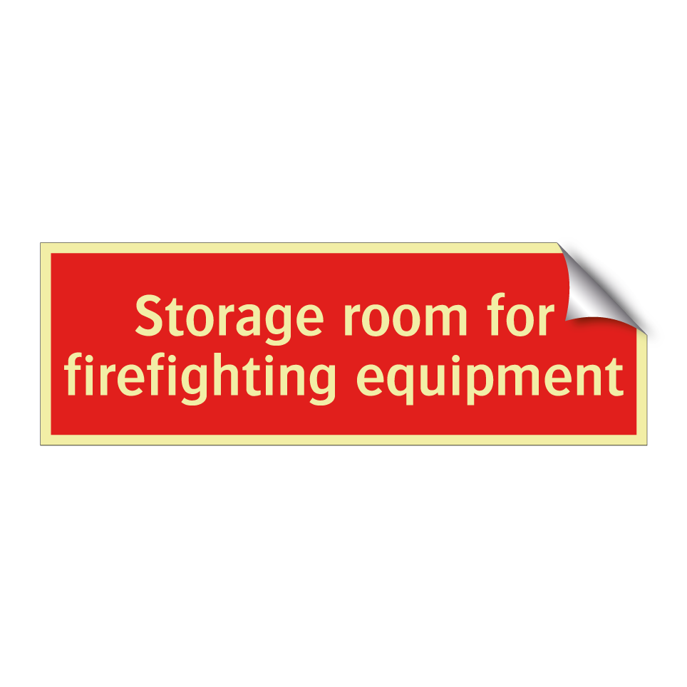 Storage room for firefighting equipment