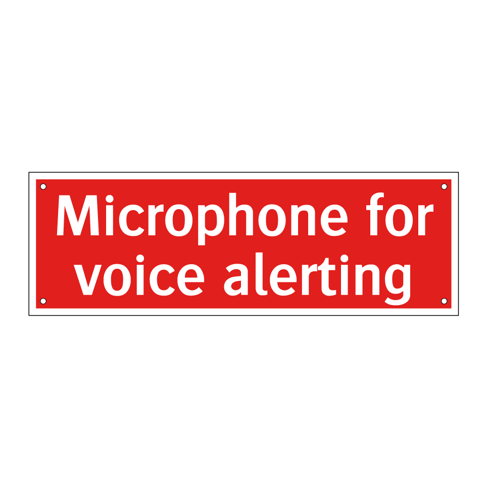 Microphone for voice alerting