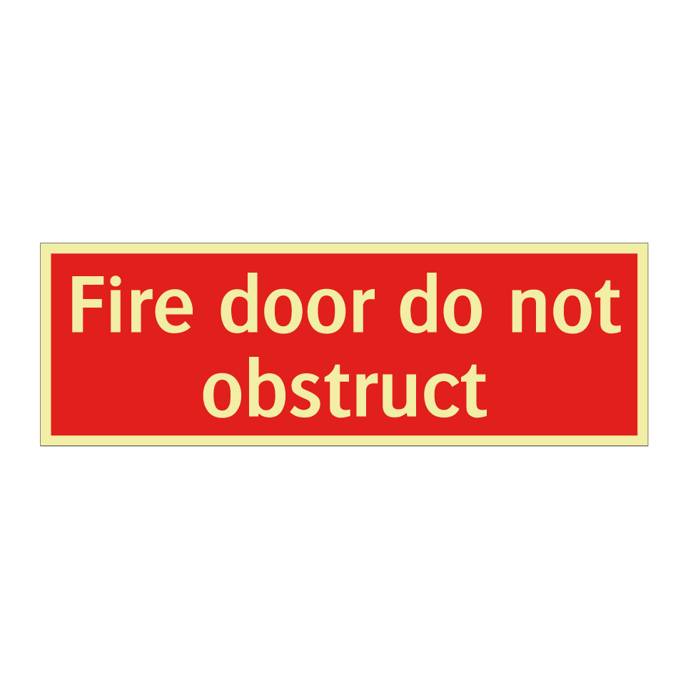 Fire door do not obstruct