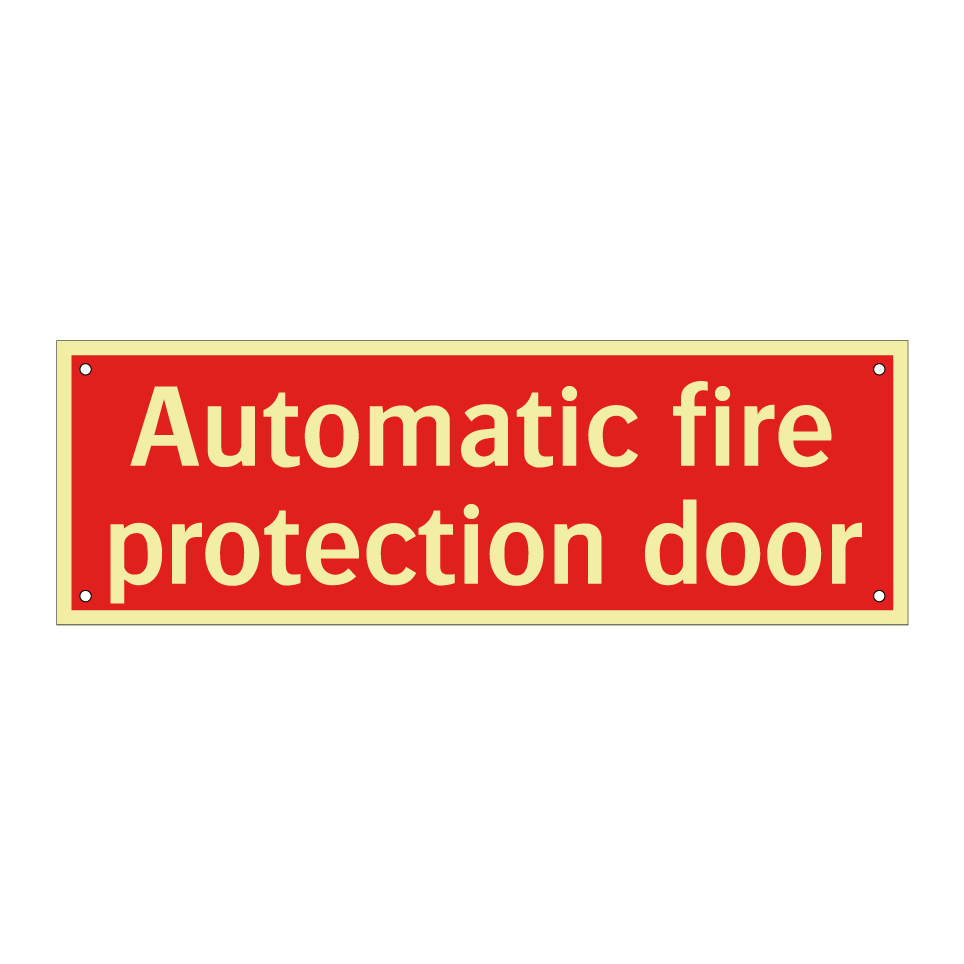 Automatic fire protection door