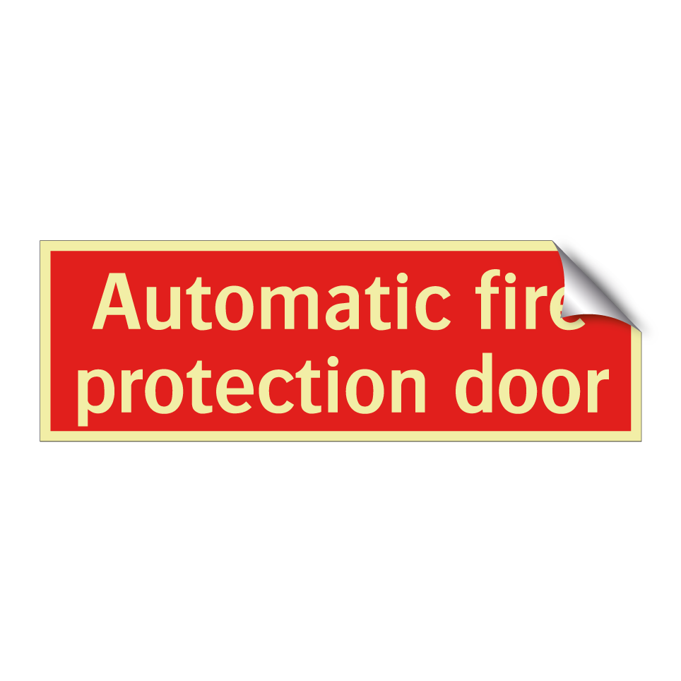 Automatic fire protection door