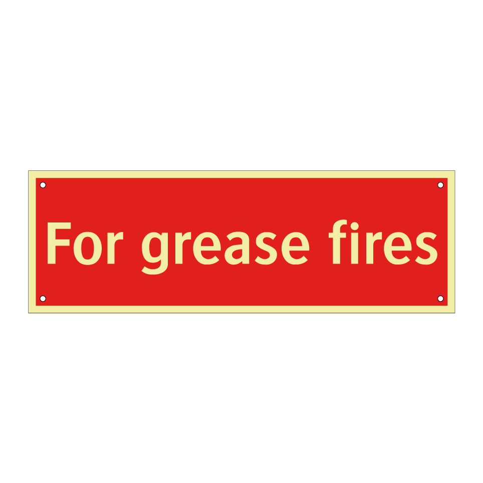 For grease fires