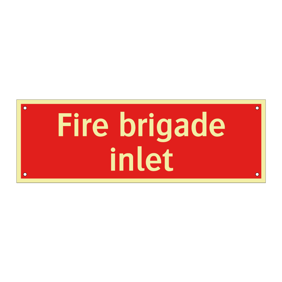 Fire brigade inlet