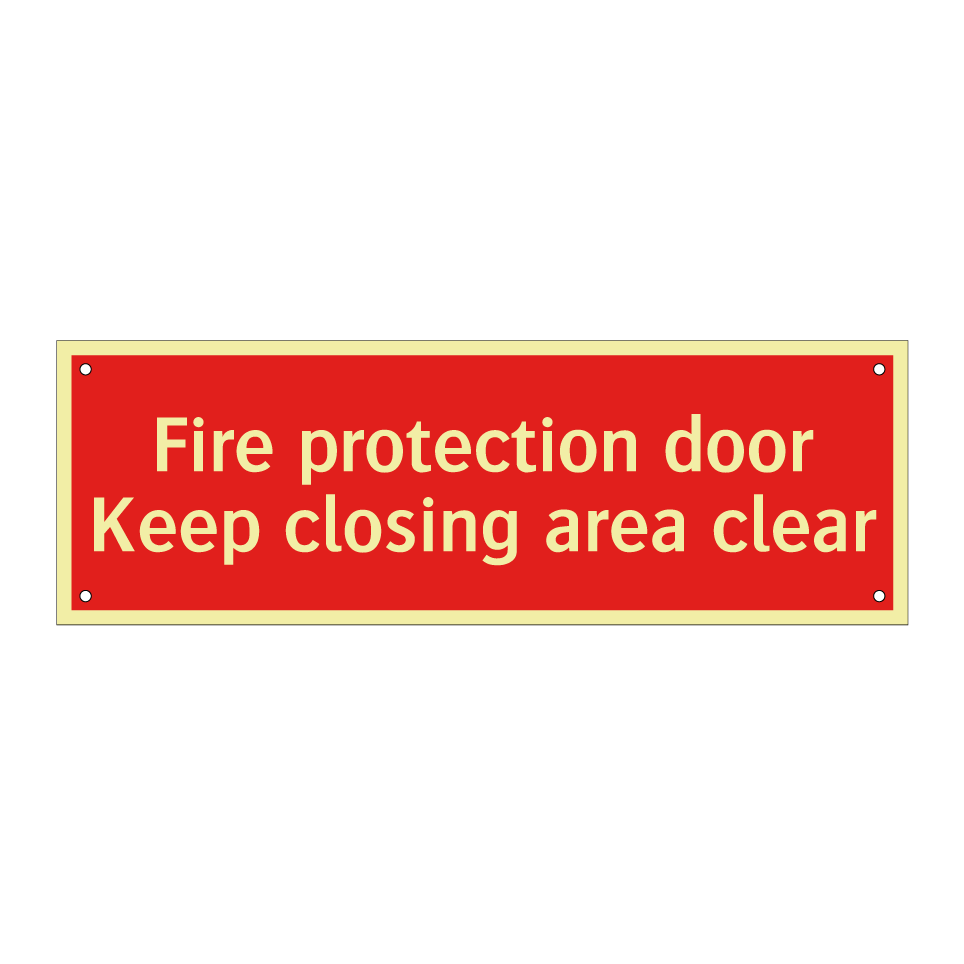 Fire protection door Keep closing area clear