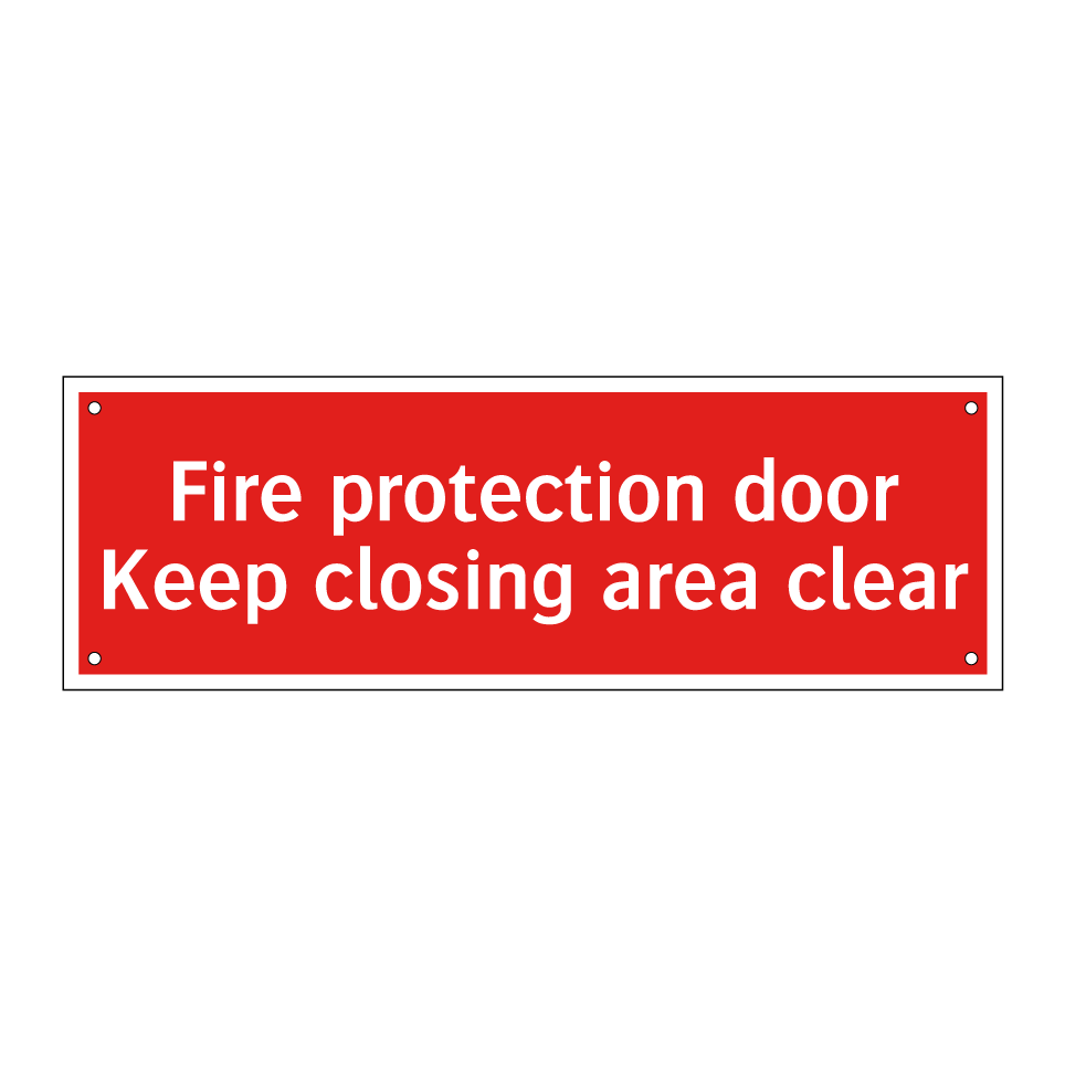 Fire protection door Keep closing area clear