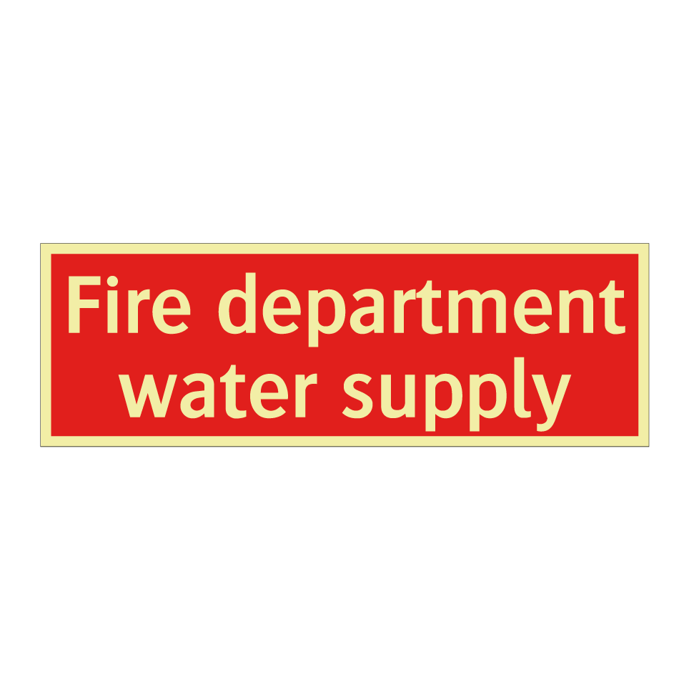 Fire department water supply