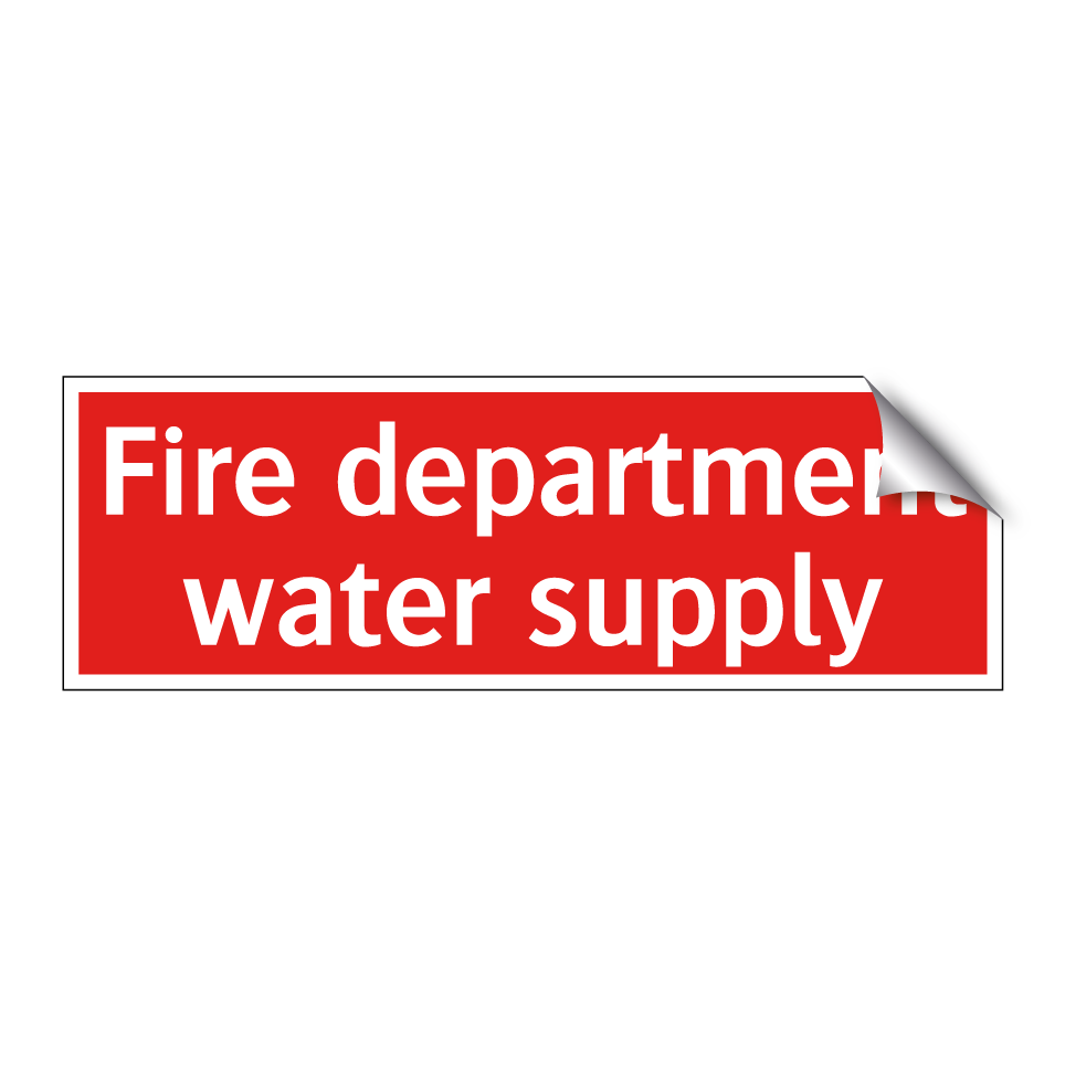 Fire department water supply