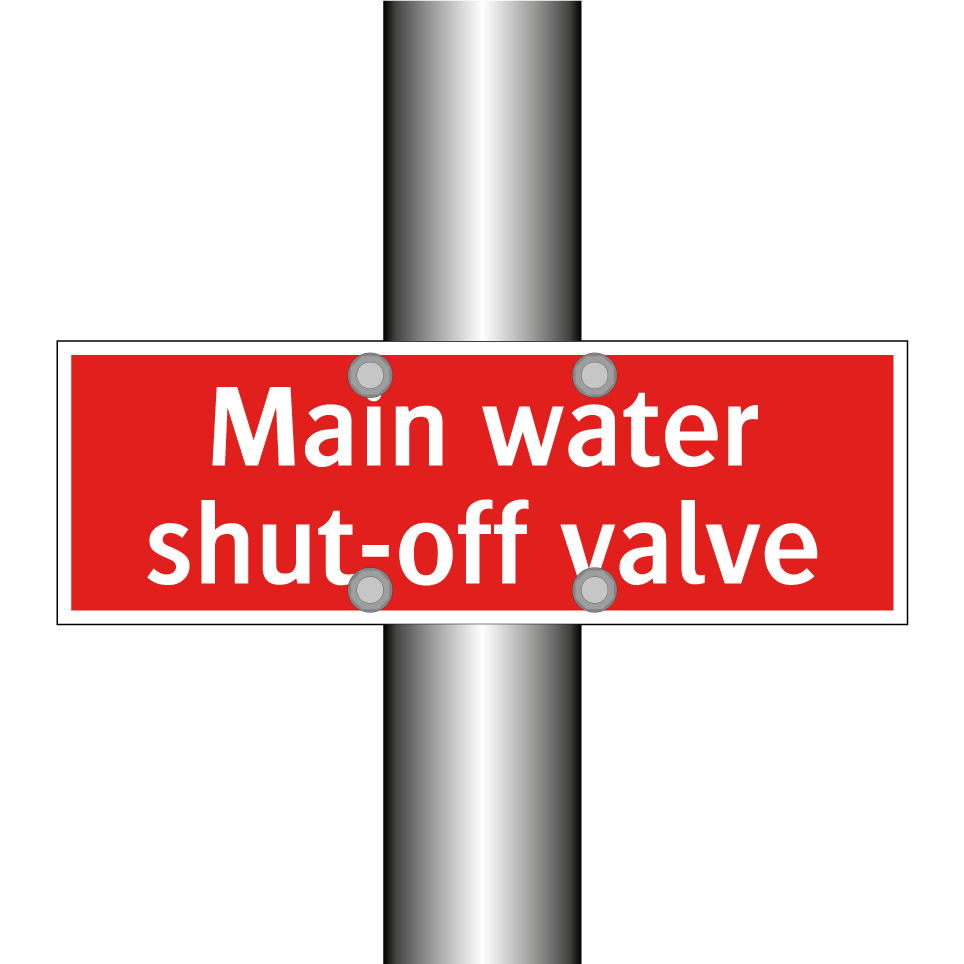 Main water shut-off valve