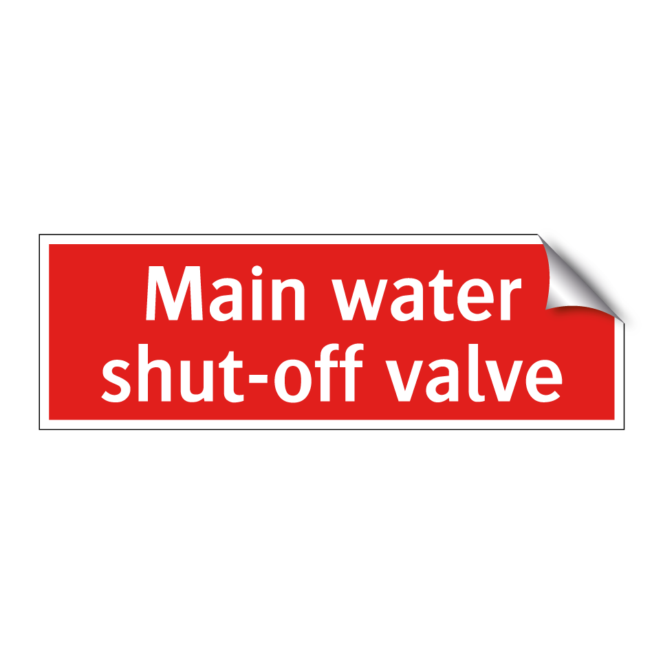 Main water shut-off valve