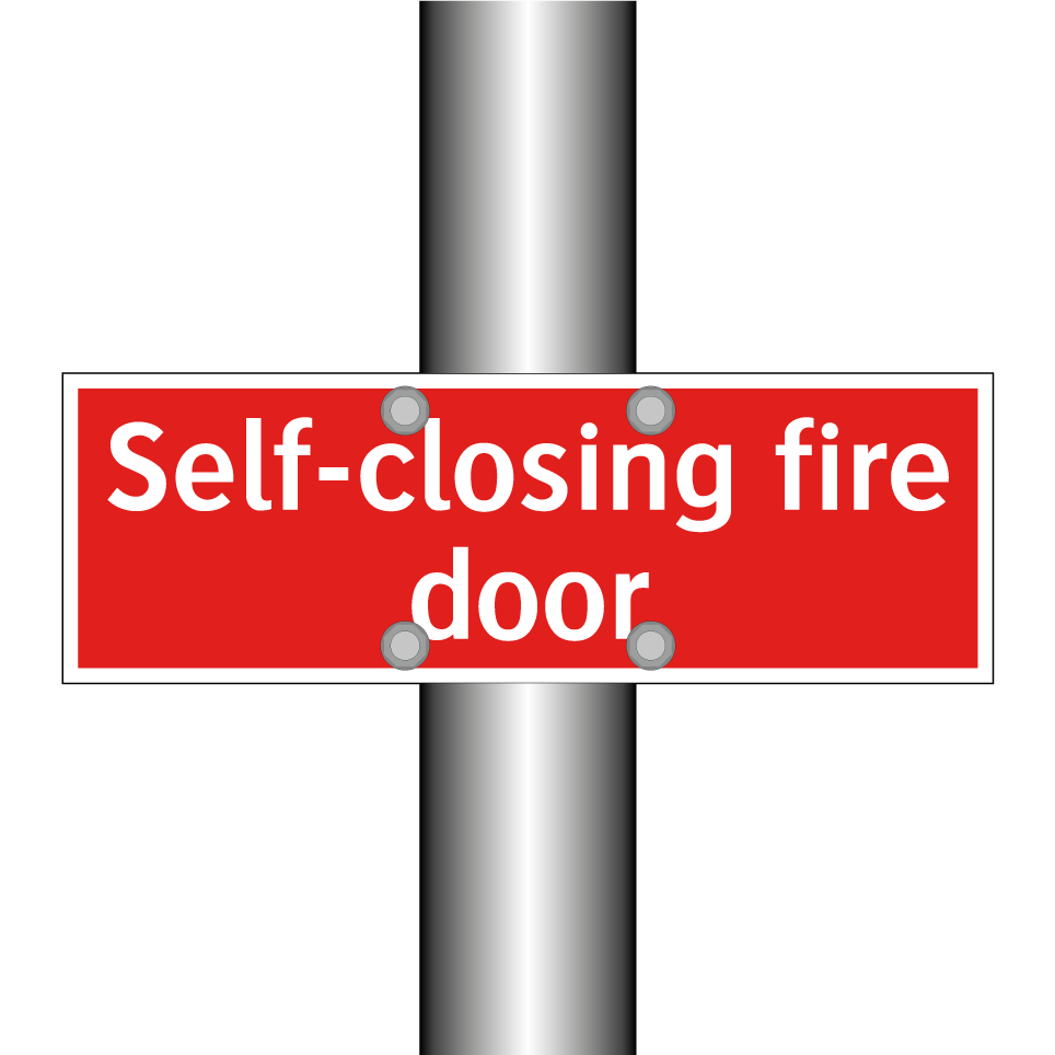 Self-closing fire door
