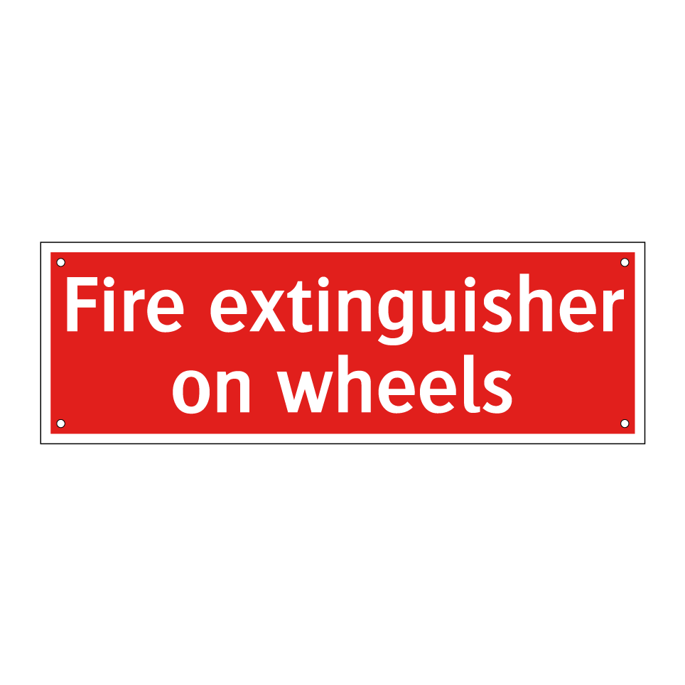 Fire extinguisher on wheels