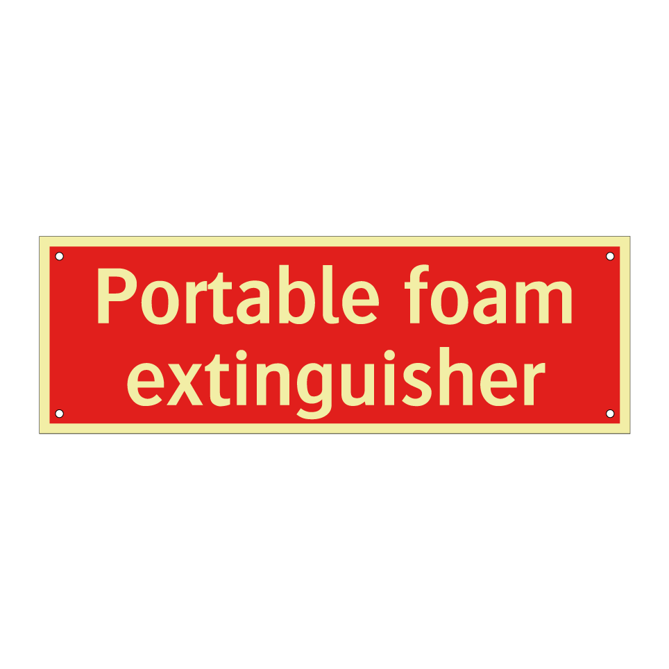 Portable foam extinguisher