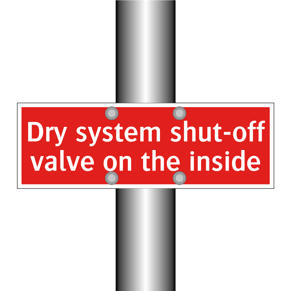 Dry system shut-off valve on the inside