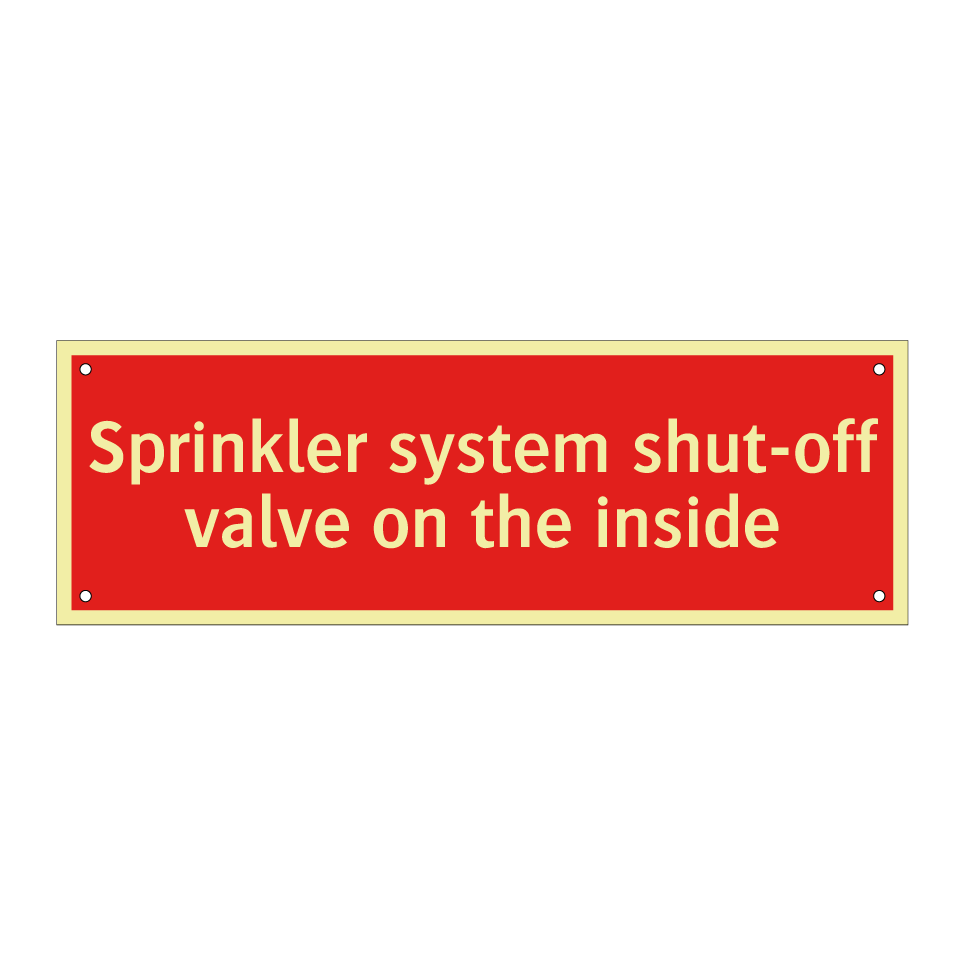 Sprinkler system shut-off valve on the inside