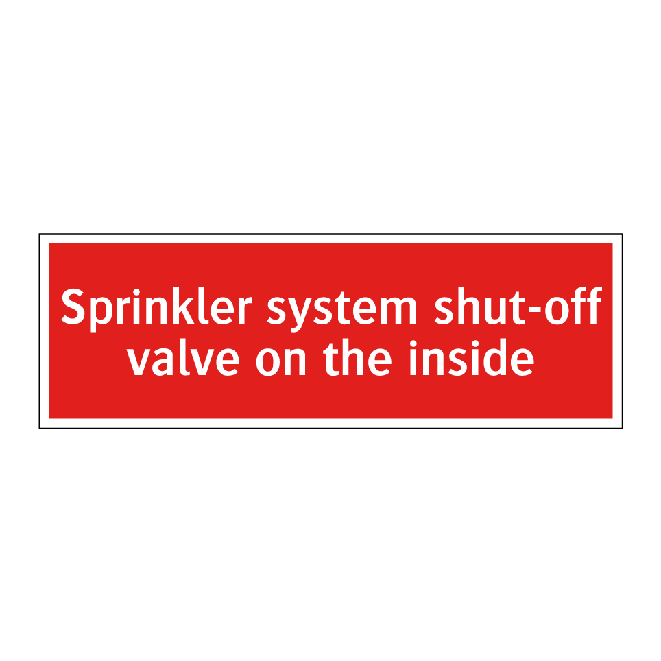 Sprinkler system shut-off valve on the inside