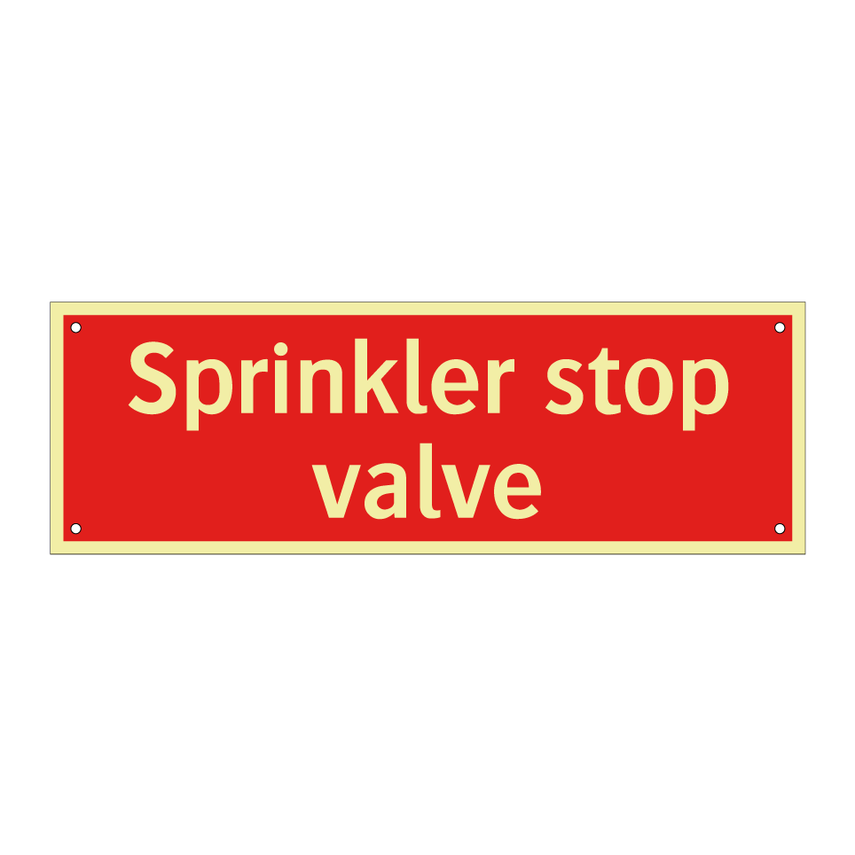 Sprinkler stop valve