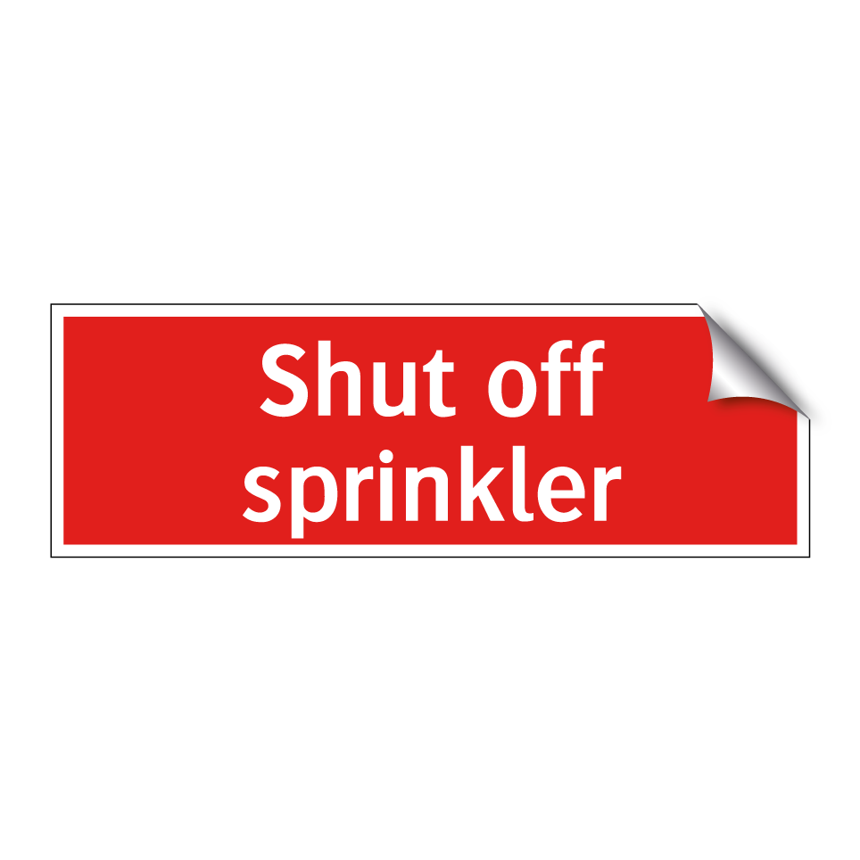 Shut off sprinkler