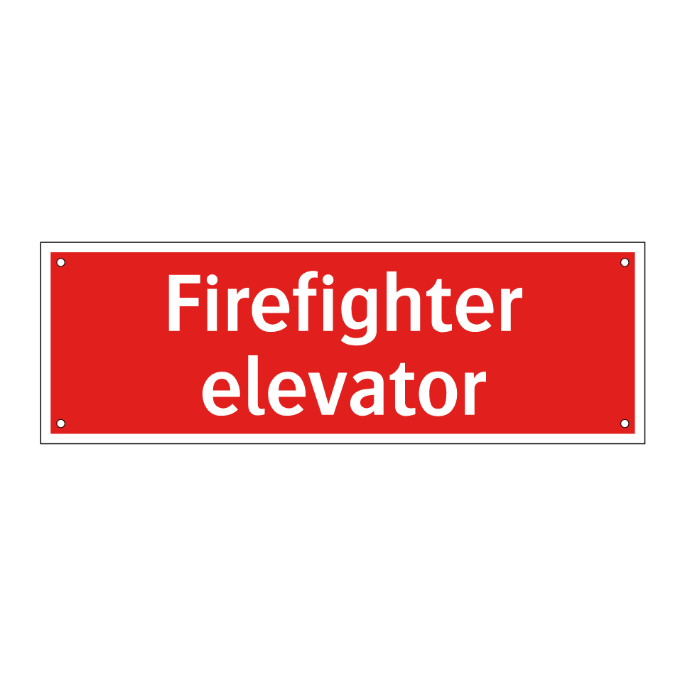 Firefighter elevator