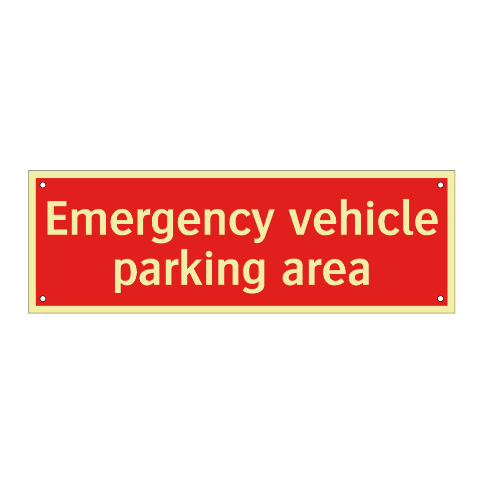 Emergency vehicle parking area