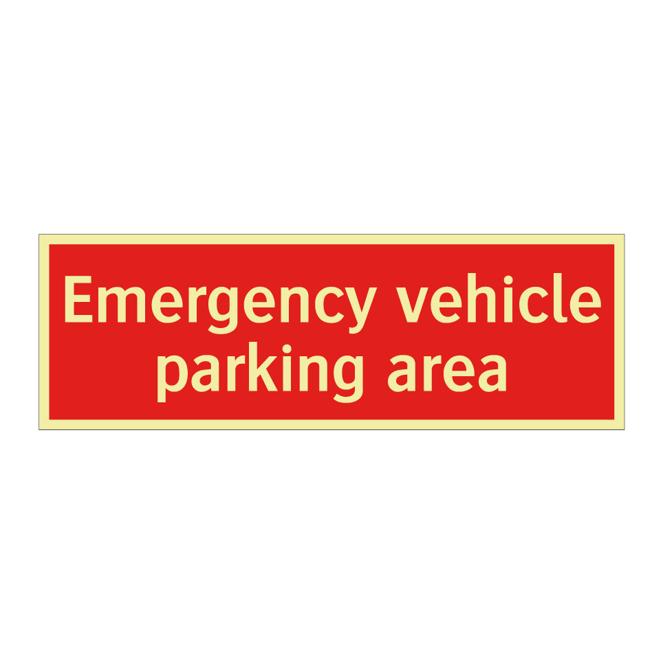 Emergency vehicle parking area