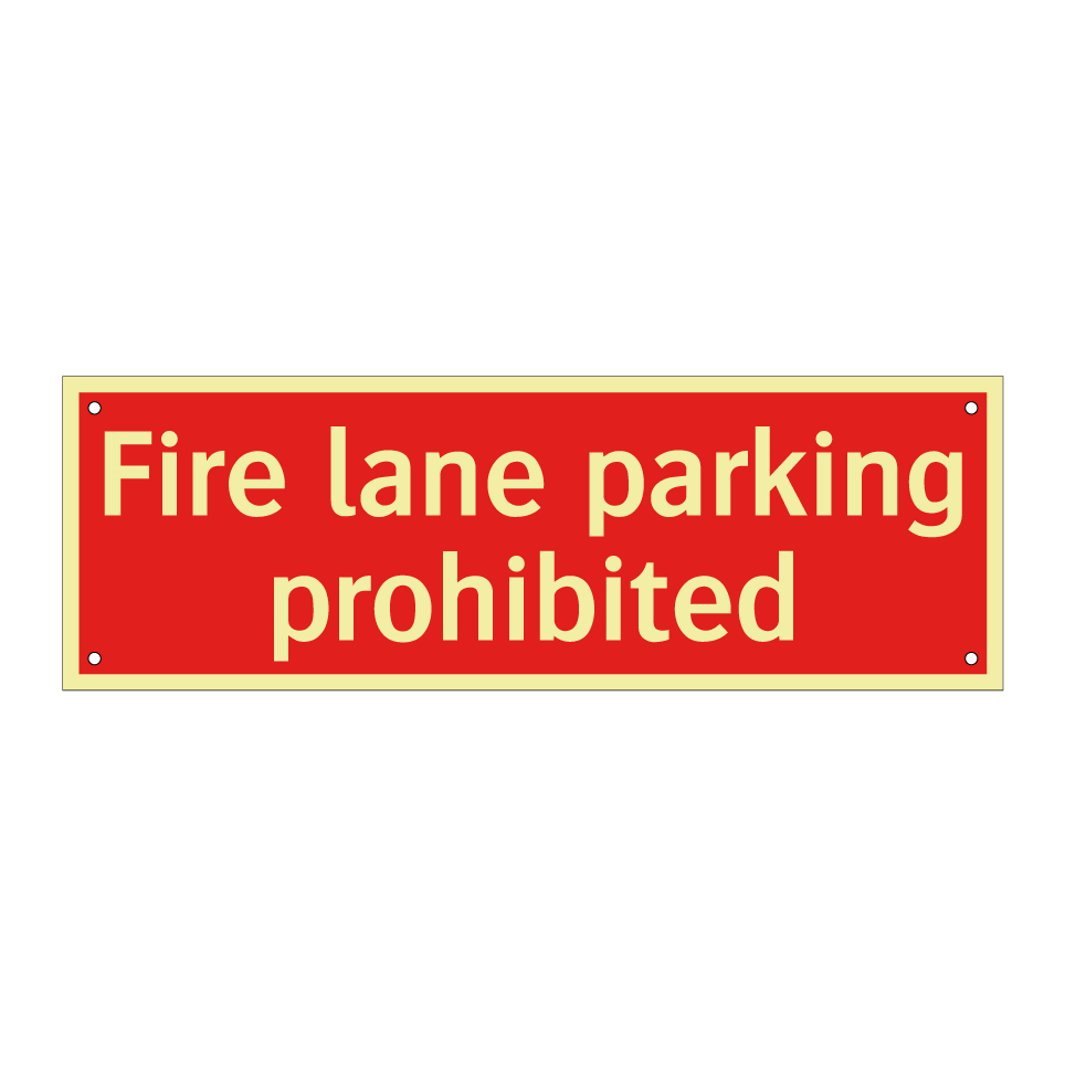 Fire lane parking prohibited