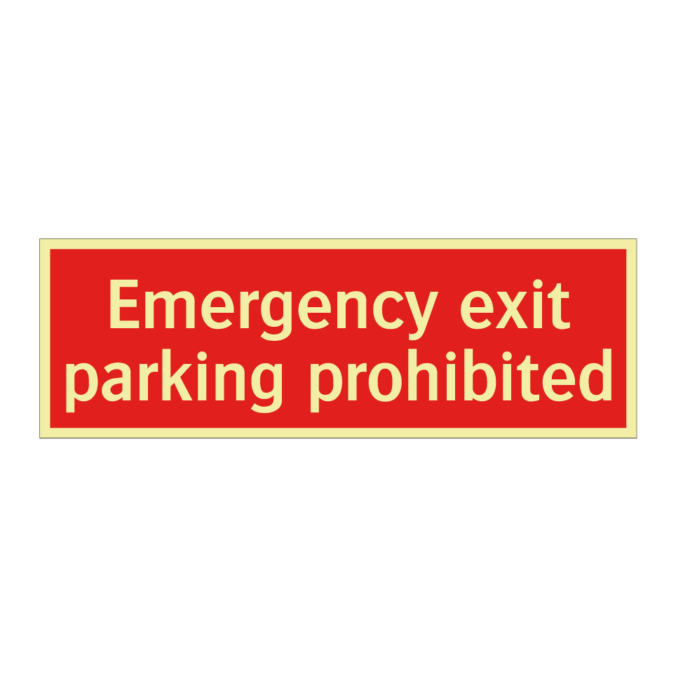 Emergency exit parking prohibited