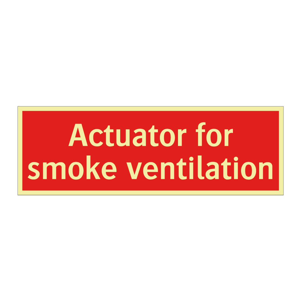 Actuator for smoke ventilation