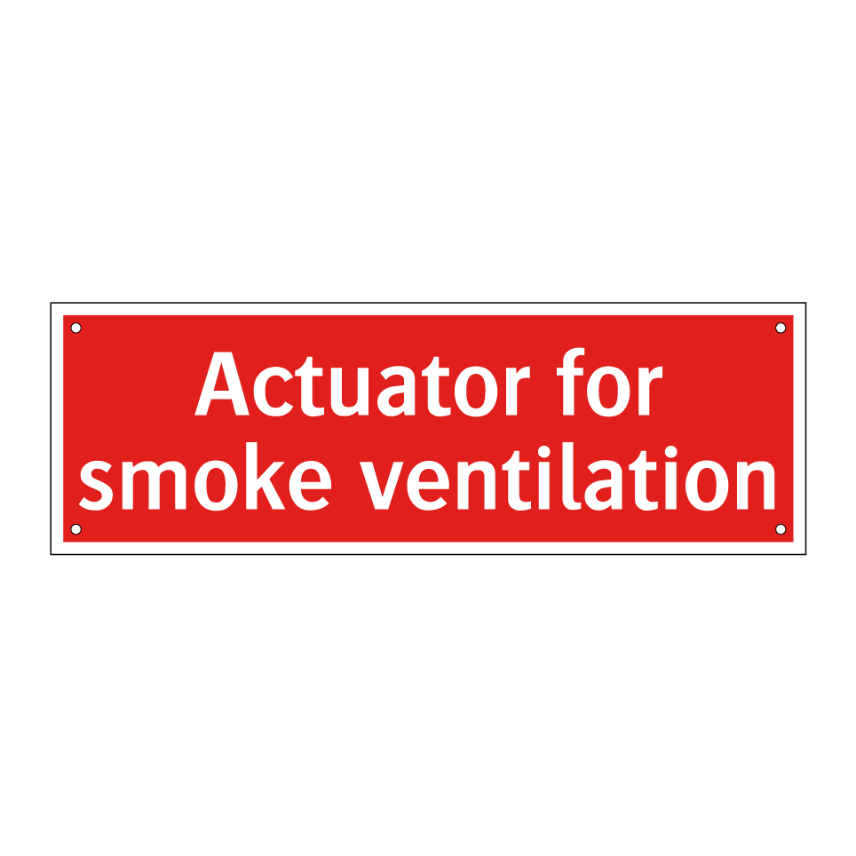 Actuator for smoke ventilation