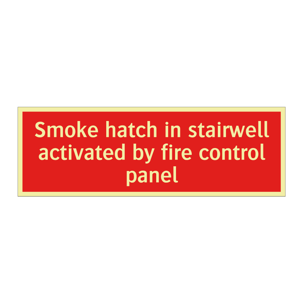 Smoke hatch in stairwell activated by fire control panel