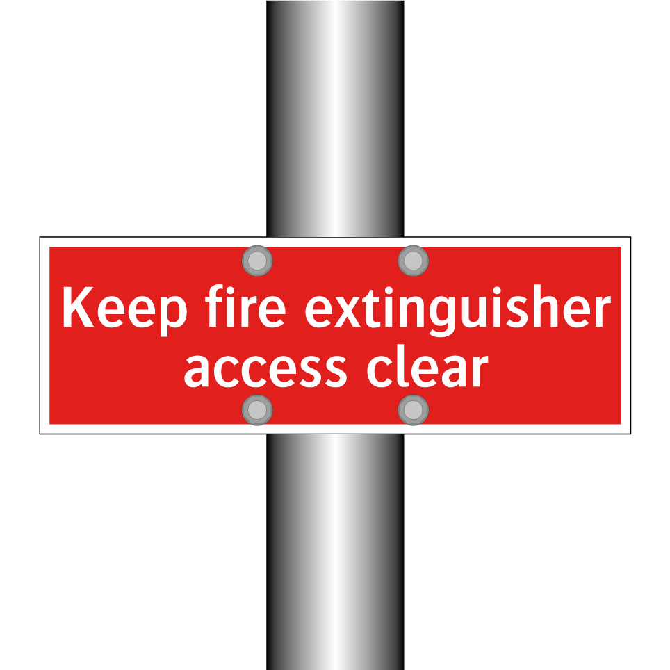 Keep fire extinguisher access clear