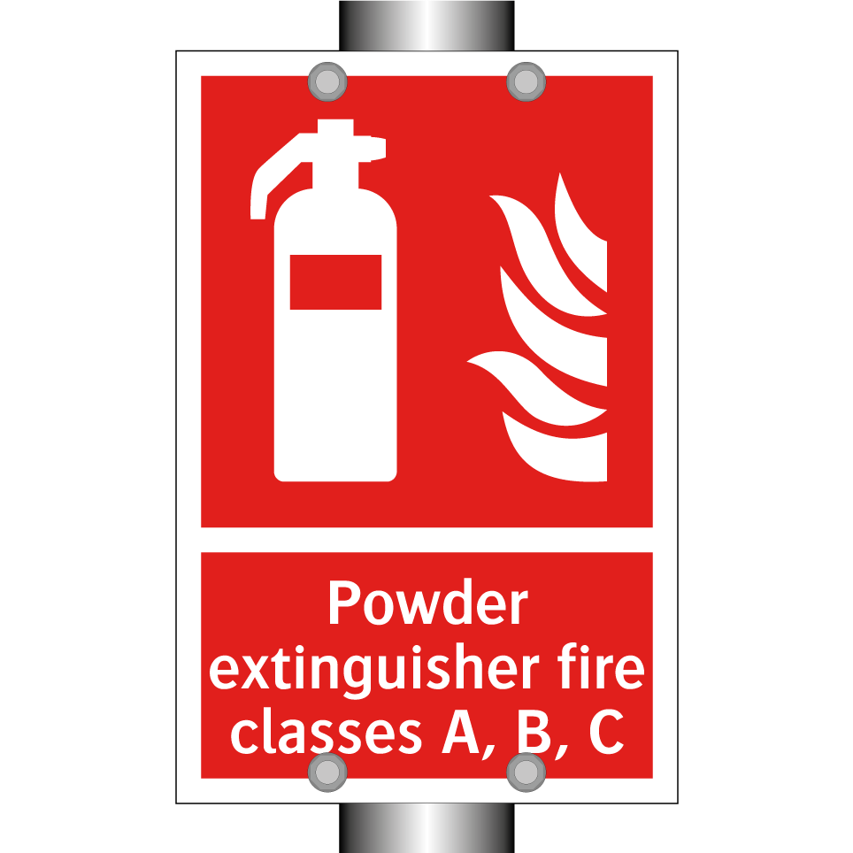 Powder extinguisher fire classes A, B, C