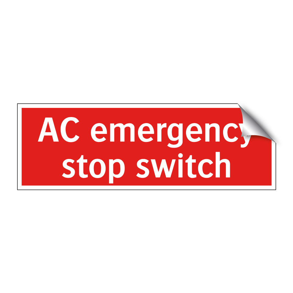 AC emergency stop switch