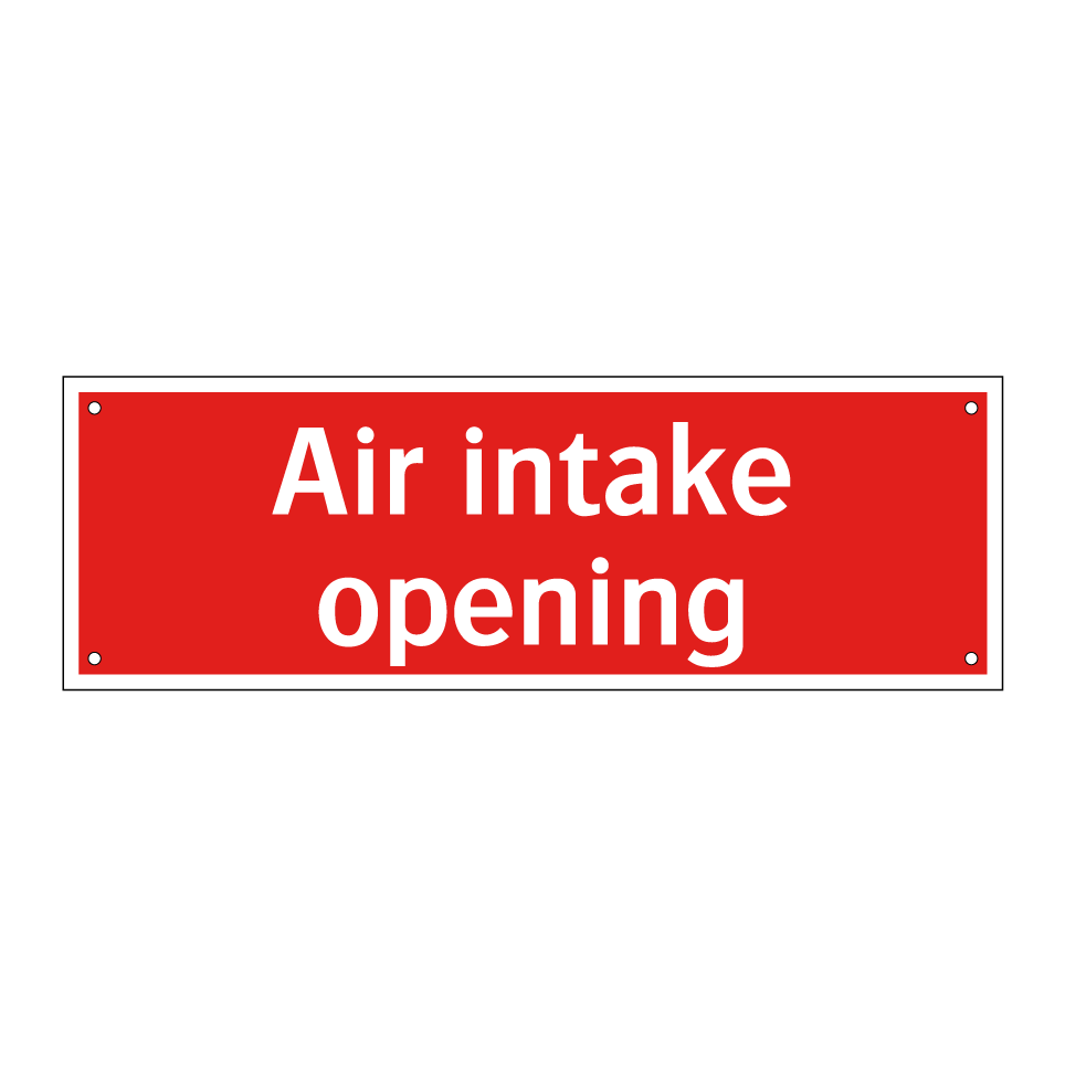 Air intake opening