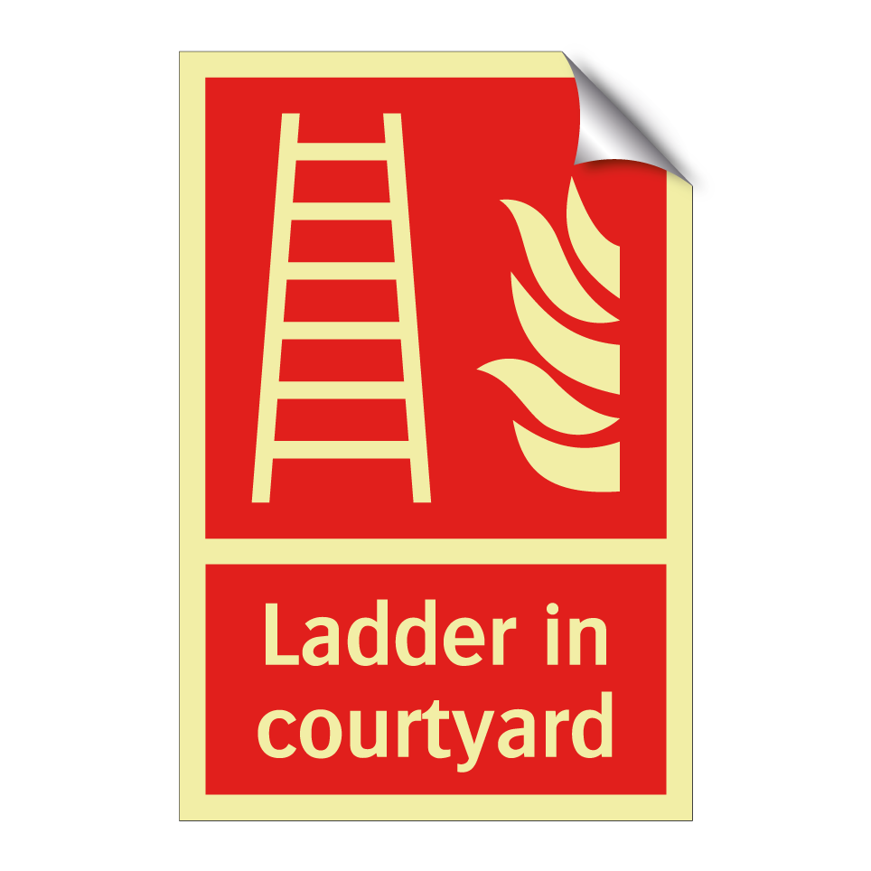 Ladder in courtyard
