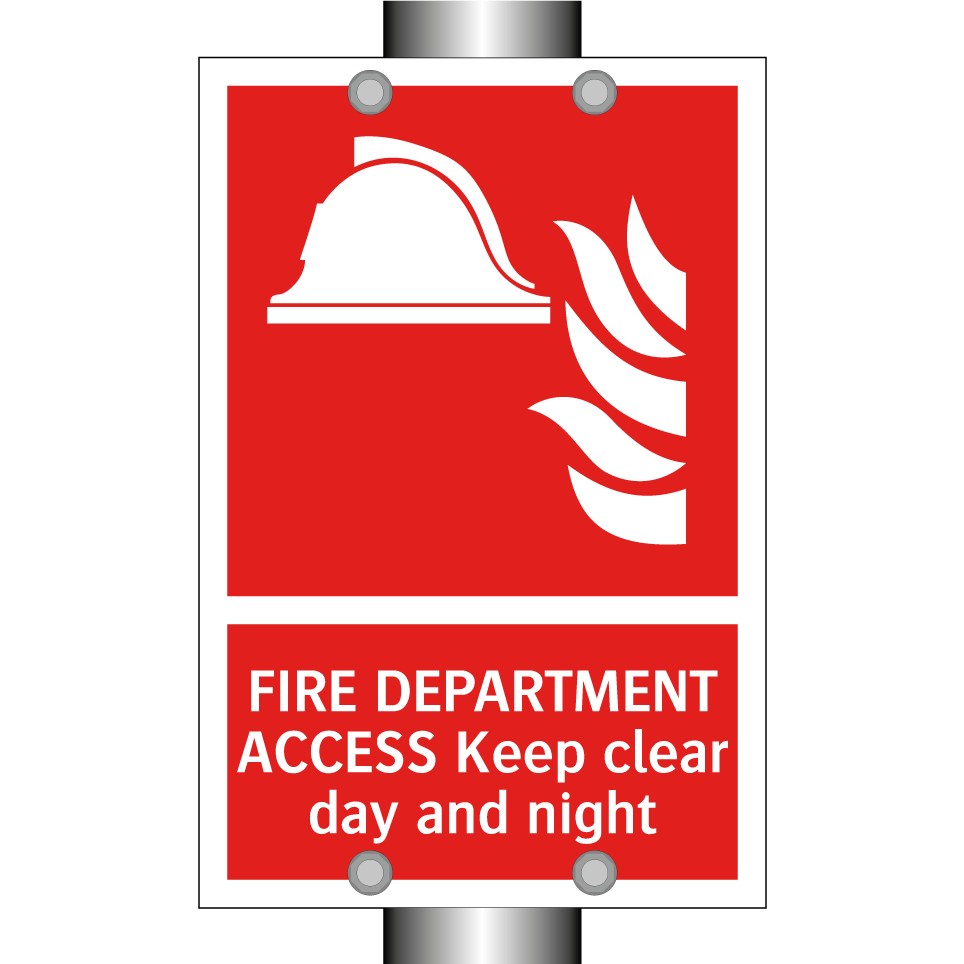 FIRE DEPARTMENT ACCESS Keep clear day and night