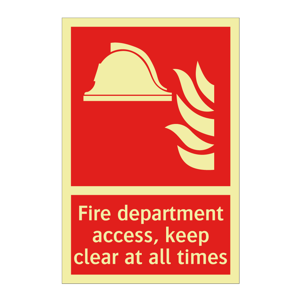 Fire department access, keep clear at all times
