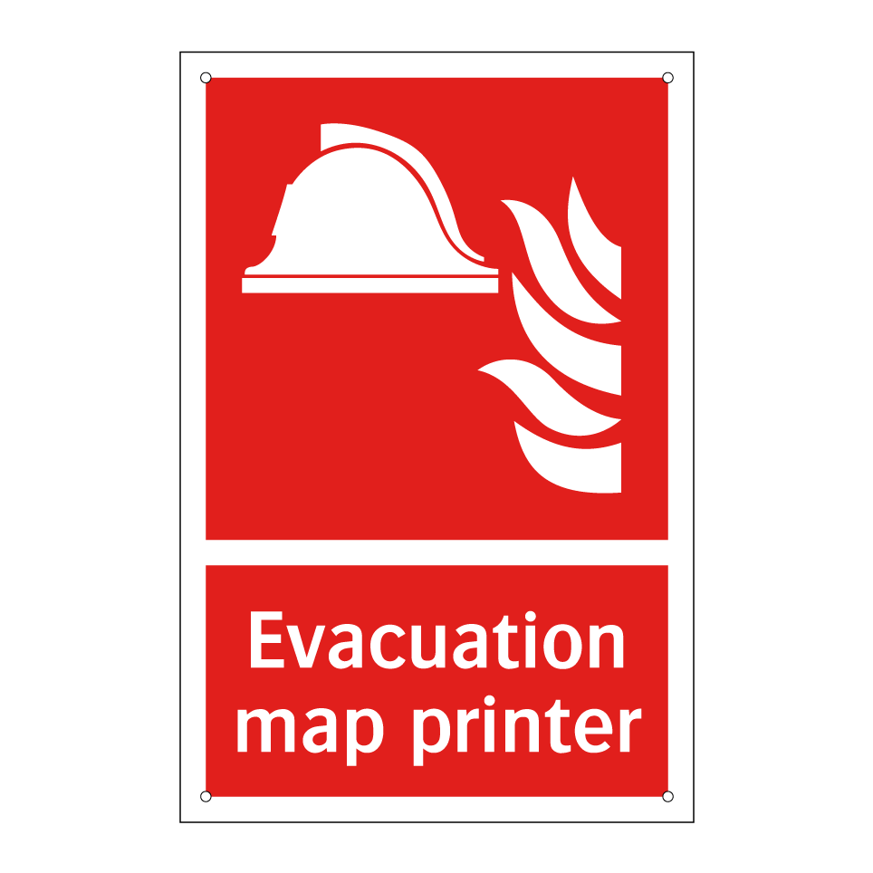 Evacuation map printer