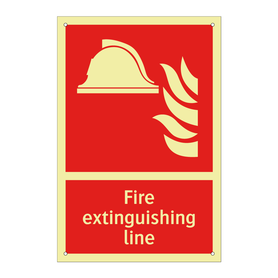 Fire extinguishing line