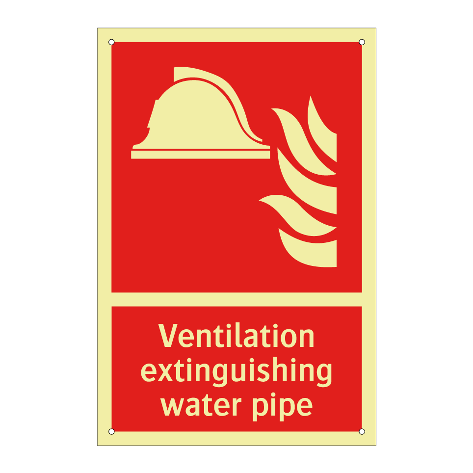 Ventilation extinguishing water pipe