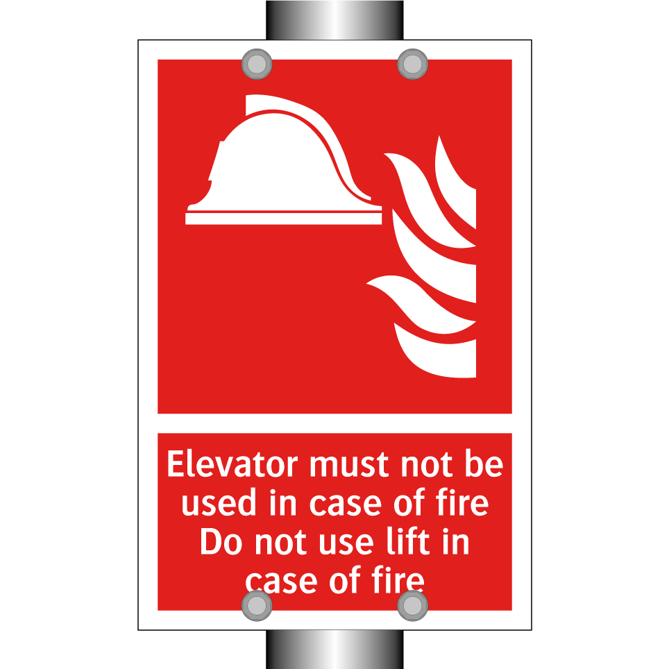 Elevator must not be used in case of fire Do not use lift in case of fire