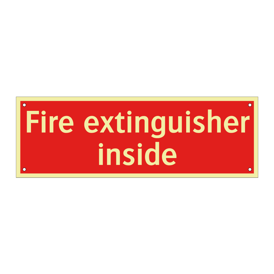 Fire extinguisher inside