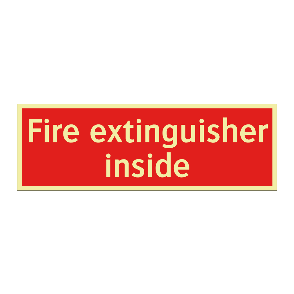Fire extinguisher inside